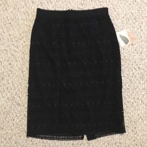 Forever 21 Black Lace Pencil Skirt